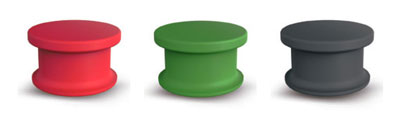 Plug rosso, verde e grigio